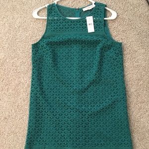 LOFT green lace dress!